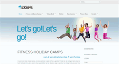 Desktop Screenshot of fitness-holiday-camps.com